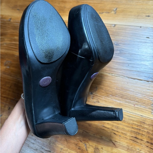 Me Too Lynessa Leather and calf hair Platform Heel Ankle Bootie size 8.5 Lace Up - Picture 6 of 9